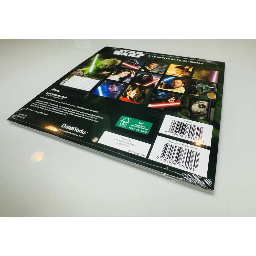 Star Wars 16-Month Wall Calendar 2019 NEW!